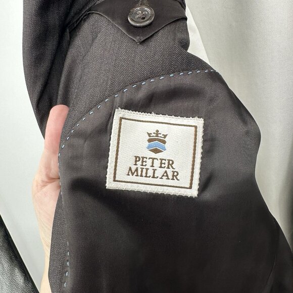 jacket blazer sport coat suit coat 100% wool brown two button 42R - Picture 6 of 6